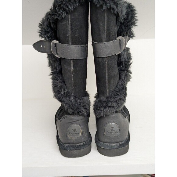 Bearpaw Sheilah 2139W Womens Size 7 Black Suede Slip On Casual Dress Boots - Picture 2 of 10